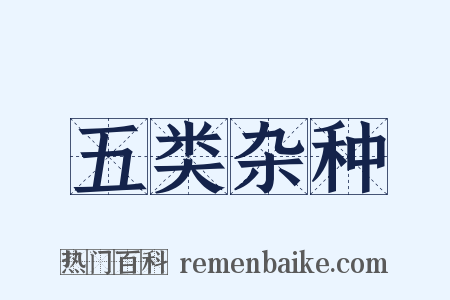 五类杂种是什么意思的图片